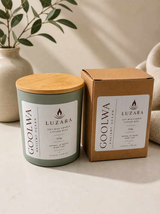 Goolwa Ancient Ocean Soy Candle 235g Luzara Candle