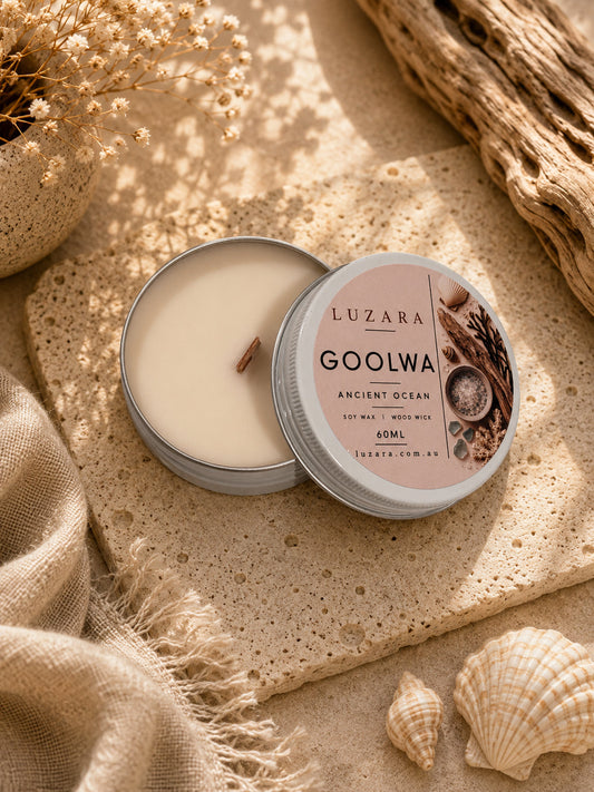 Goolwa Ancient Ocean Soy Candle 60ml Luzara Candle