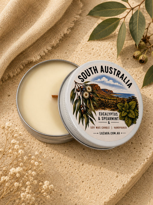 South Australia Eucalyptus and Spearmint Soy Candle 60ml Luzara – Clearance (Old Batch) Luzara Candle