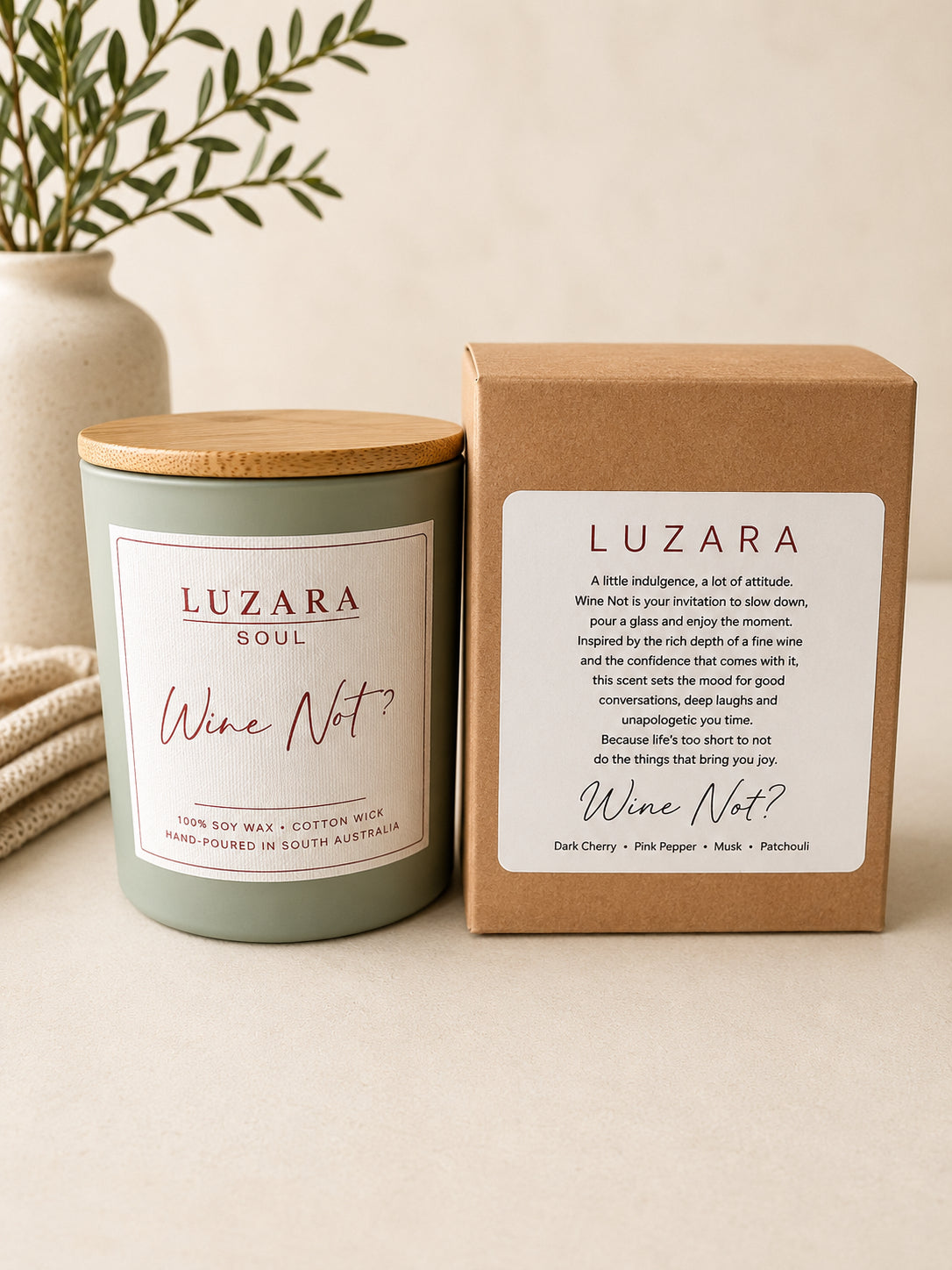 Wine Not? Soy Candle 235g Luzara Candle