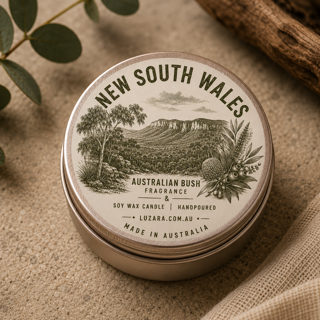 New South Wales Australian Bush Soy candle - Wood wick - Luzara