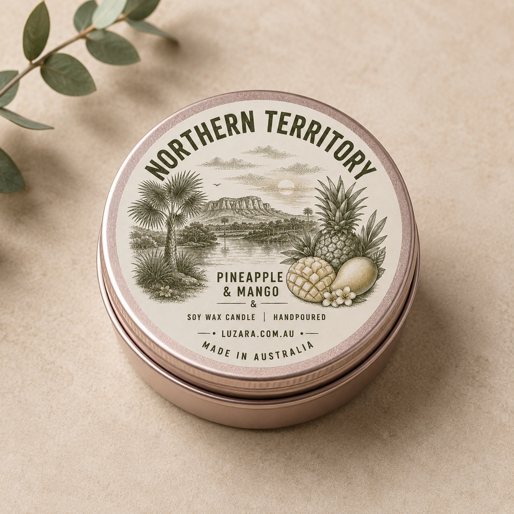 Northen Territory Pineapple & Mango Soy Candle - Wood Wick - Luzara