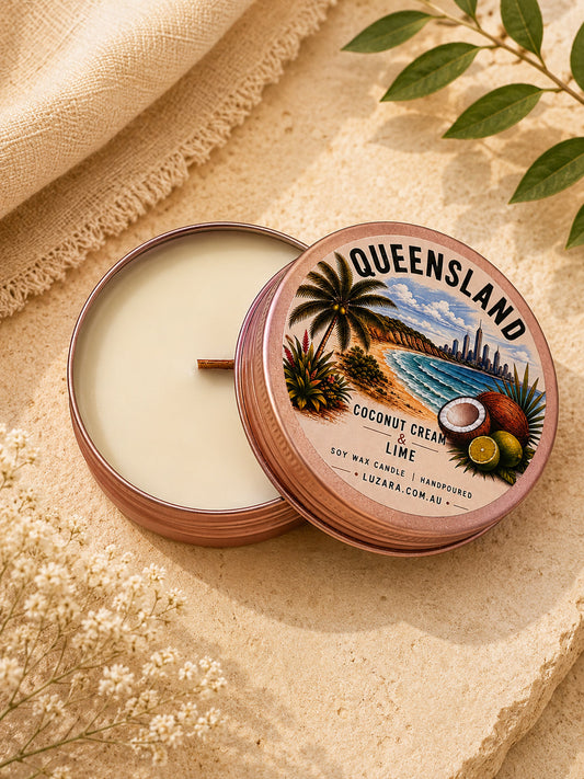 Queensland Coconut & Lime Soy Candle 60ml Luzara – Clearance (Old Batch) Luzara Candle