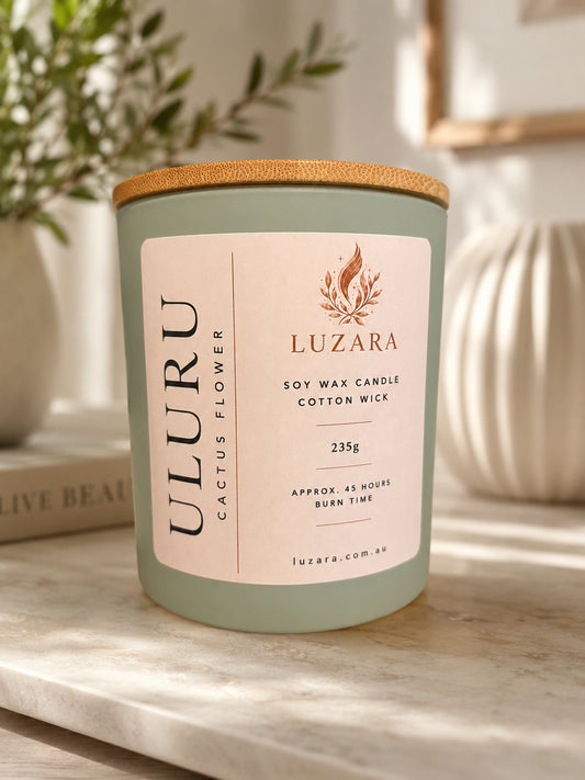 Uluṟu Cactus Flower Soy Candle 235ml Luzara (Copy) Luzara Candle