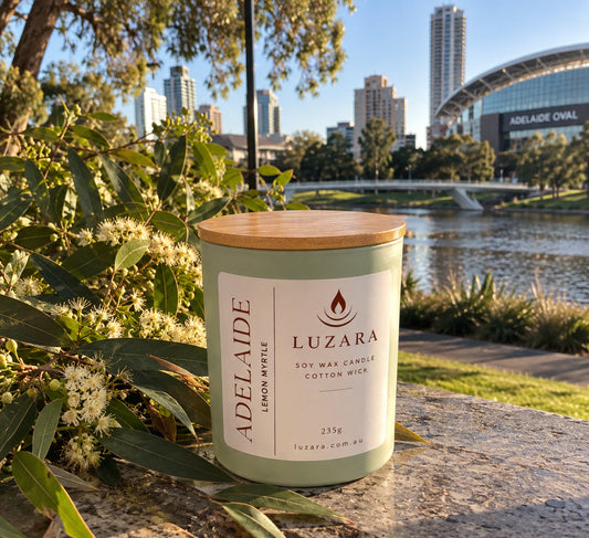 Adelaide Lemon Myrtle Soy Candle 235g Luzara Candle