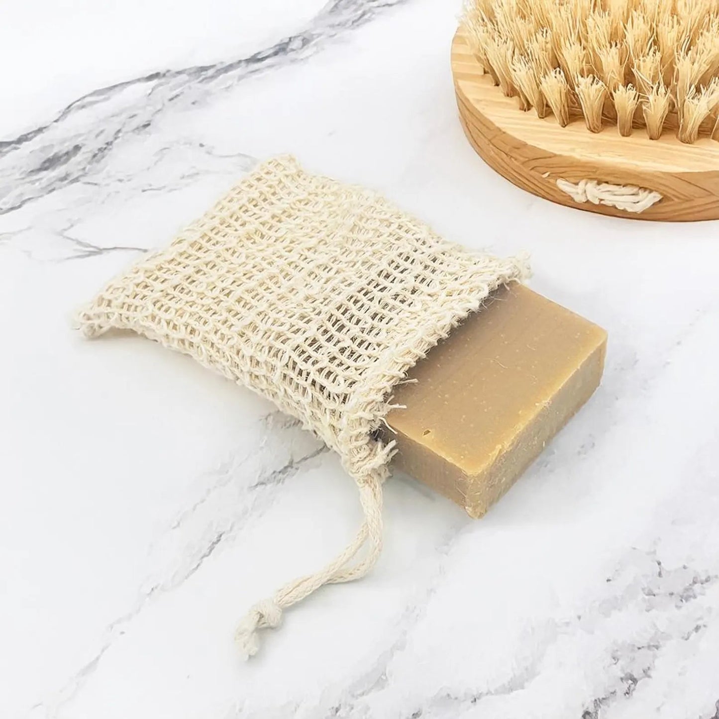 Cotton soap saver mesh bag by Luzara