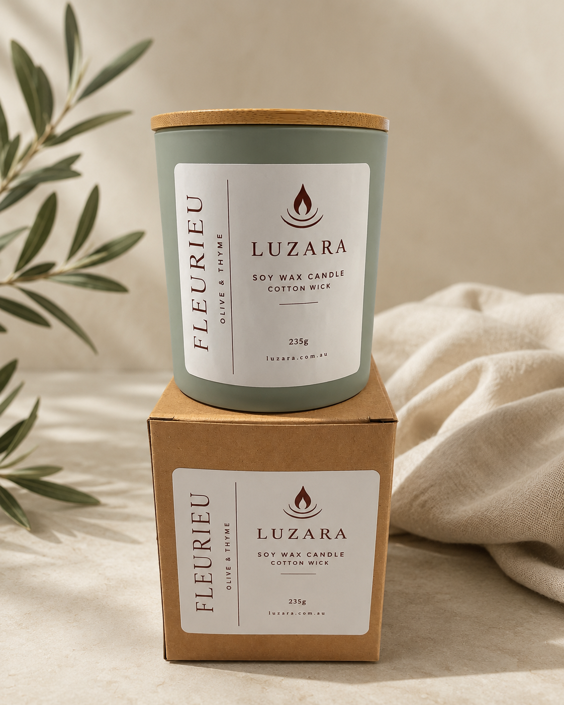 Fleurieu Soy wax candle 235g Luzara Candle