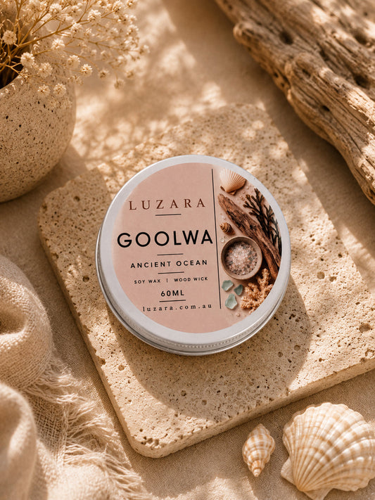 Goolwa Ancient Ocean Soy Candle 60ml Luzara Candle