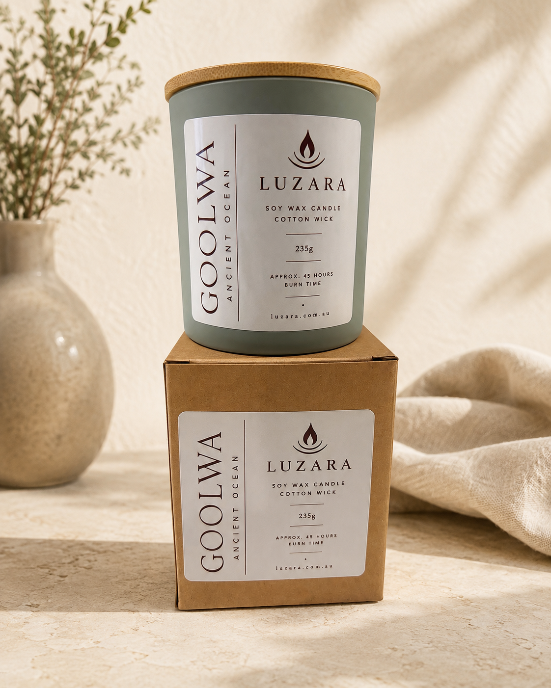 Goolwa Ancient Ocean Soy Candle 235g Luzara Candle
