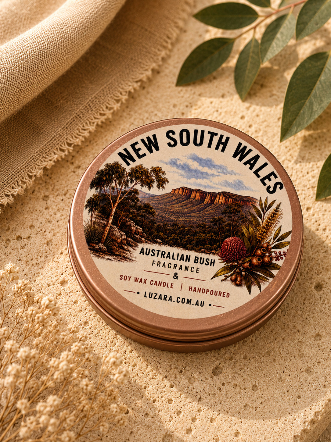 New South Wales Australian Bush Soy Candle 60ml Luzara – Clearance (Old Batch) Luzara Candle