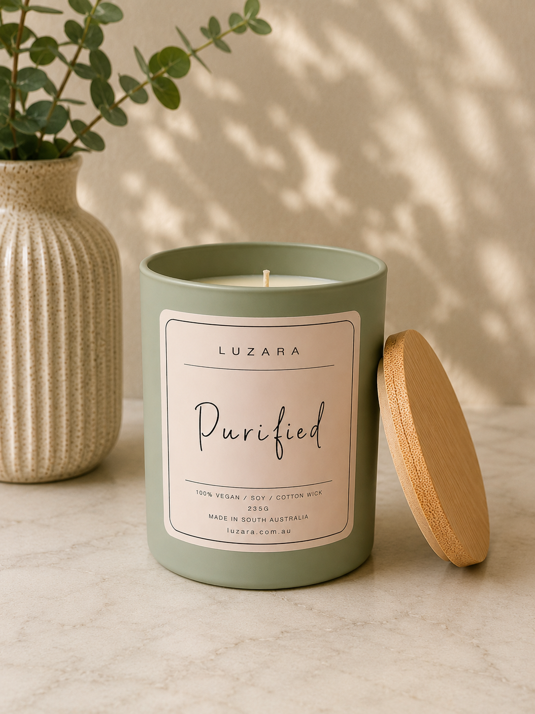 Purified Soy Candle 235ml Luzara Luzara Candle