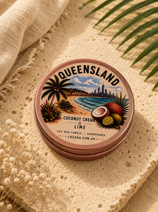 Queensland Coconut & Lime Soy Candle 60ml Luzara – Clearance (Old Batch) Luzara Candle