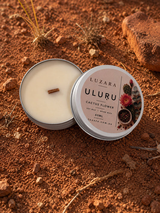 Uluru Cactus Flower Soy Candle 60ml Luzara Candle